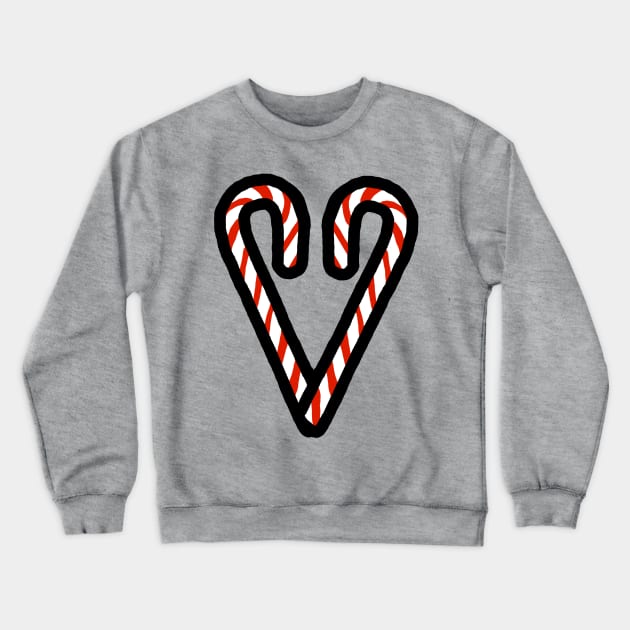 Heart Shaped Christmas Food Made from Candy Crewneck Sweatshirt by ellenhenryart